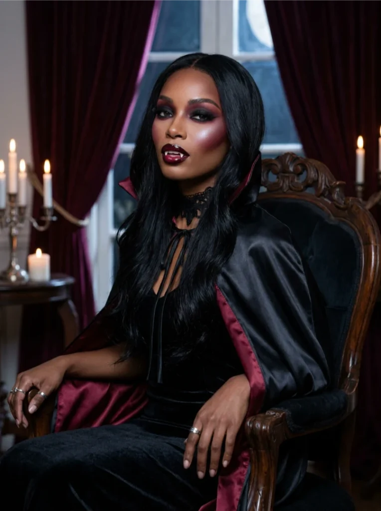 Vampire Glam Halloween Makeup